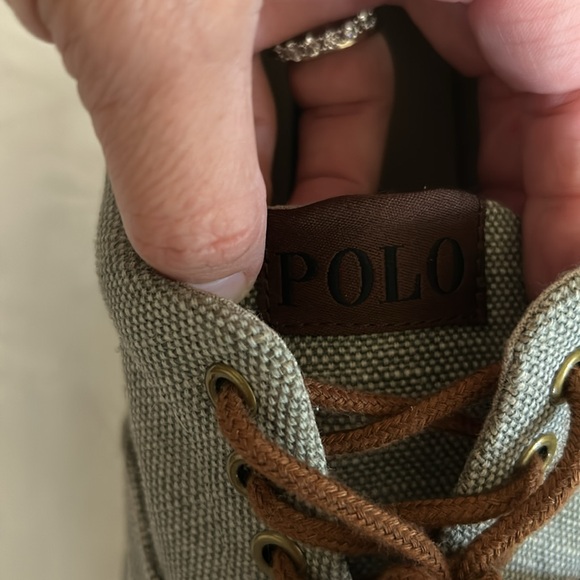 Polo Ralph Lauren Forestmont II Burlap Sneaker - Men's - Grey Size 10 - Picture 9 of 10